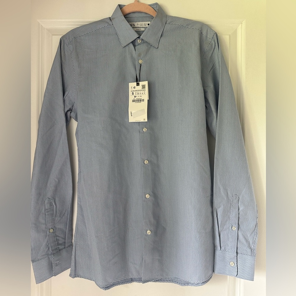 Men's sky blue texture Shirt